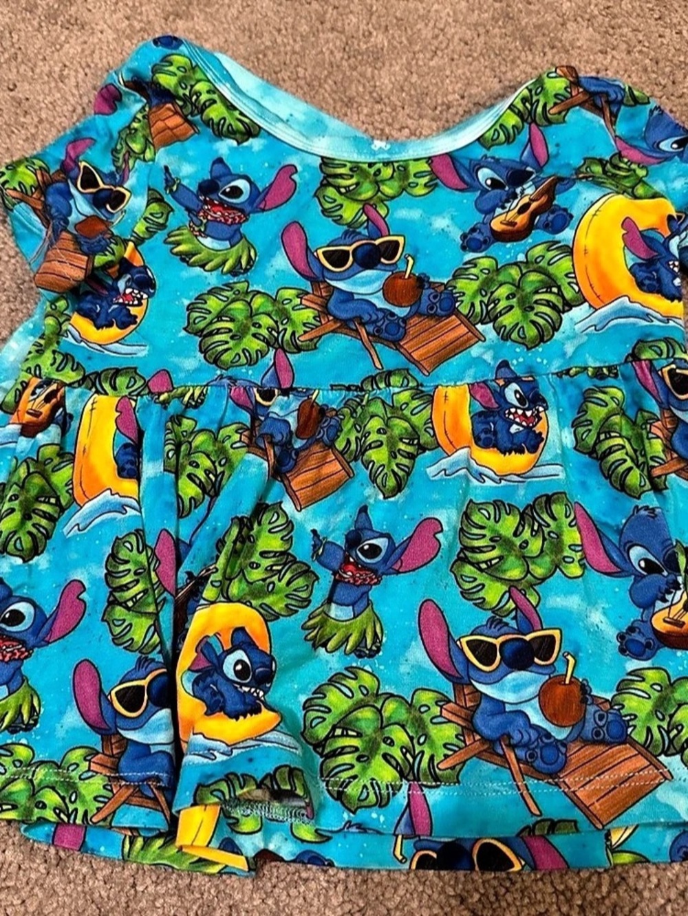 Disney Kids Blue & Green Stitch Matching Set